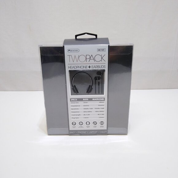 Sentry Two Pack Headphone & Earbud In-Line Microphones iPad iPhone Laptop Tablet - Picture 2 of 6